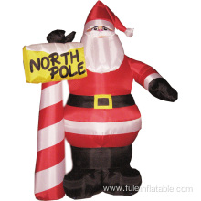 Giant inflatable North pole santa for Christmas decoration
